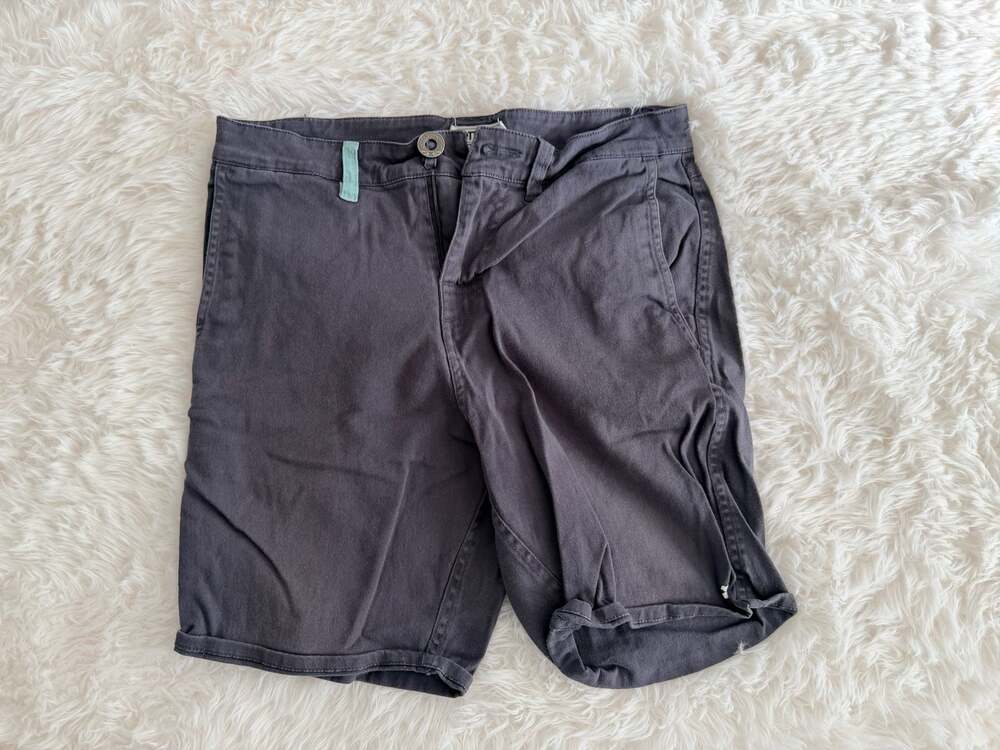 Jetty Chino Walk Shorts Charcoal Grey Size 28